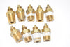 Lot of 8 Brass Parker Pneumatic Compression Fittings, 1/2''