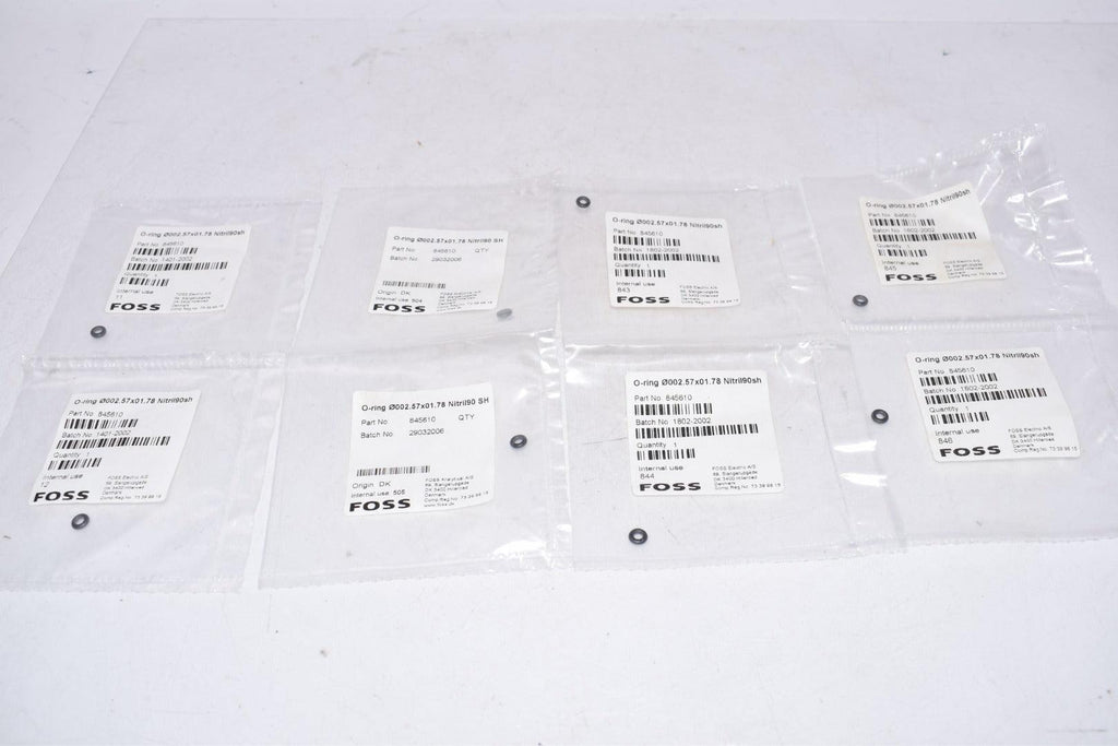 Lot of 8 NEW Foss 845610 O-Rings 0002.57 x 01.78 Nitril 90sh for Milkoscan Analyzer