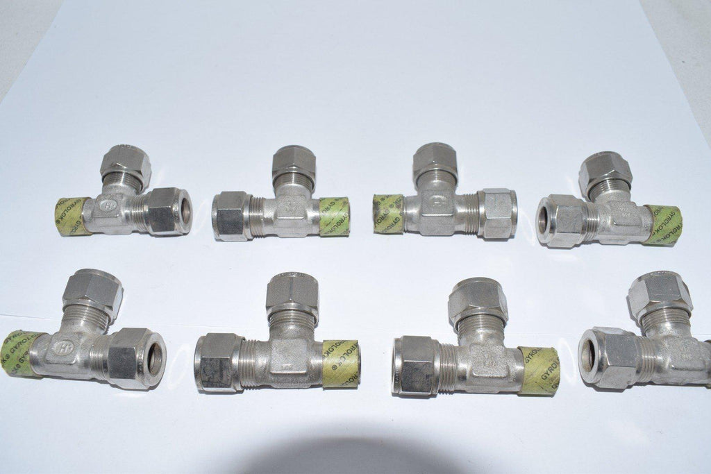 Lot of 8 NEW Hoke Gyrolok 3-Way Tee Fittings Mixed Lot 316-21A