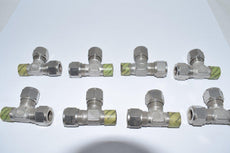 Lot of 8 NEW Hoke Gyrolok 3-Way Tee Fittings Mixed Lot 316-21A