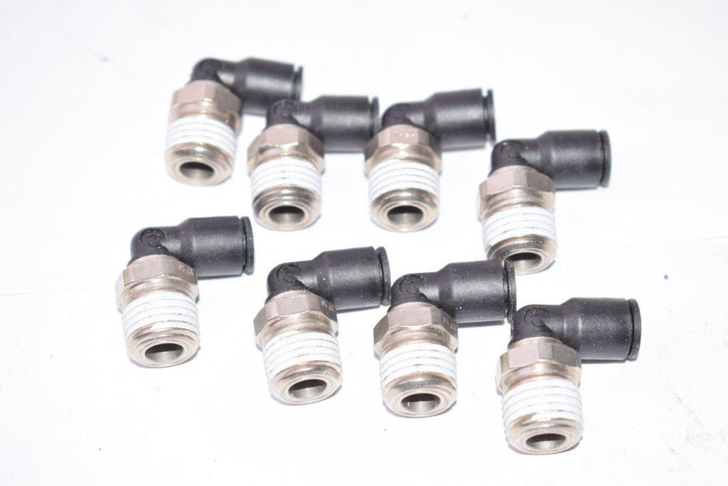 Lot of 8 NEW LEGRIS 1/4'' Push to Connect Elbow, Pneumatic
