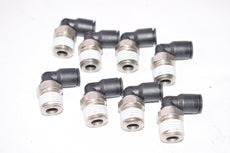 Lot of 8 NEW LEGRIS 1/4'' Push to Connect Elbow, Pneumatic