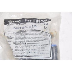 Lot of 8 SMC KQT06-01S ONE-TOUCH THREADED TEE FITTING 6mm