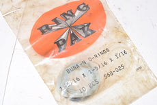 Lot of 9, Buna-N, O-Ring set, Part: 568-025, 1-3/16 x 1-5/16 x 1/16