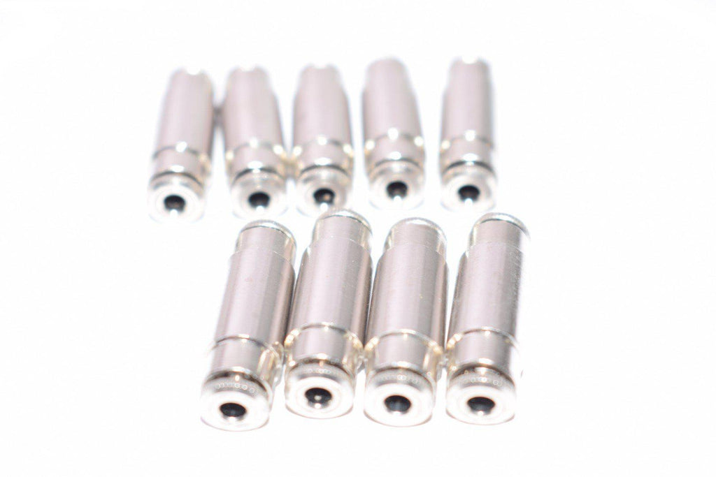 Lot of 9 Metal Pneumatic Straight Push to Connect Fittings 1/8''