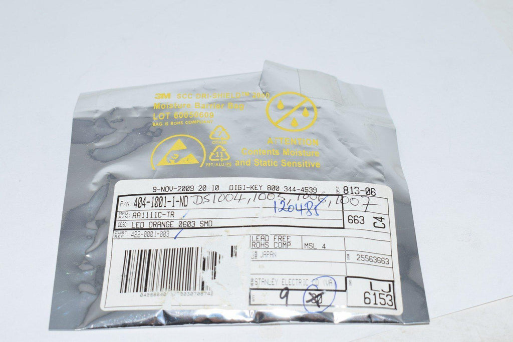 Lot of 9 NEW Stanley Electric AA1111C-TR LED ORANGE DIFFUSED 1608 SMD