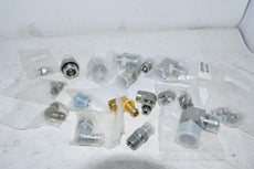 Lot of NEW Fittings, Brennan & Others Brass, Standard 90 deg. Straight Couplings