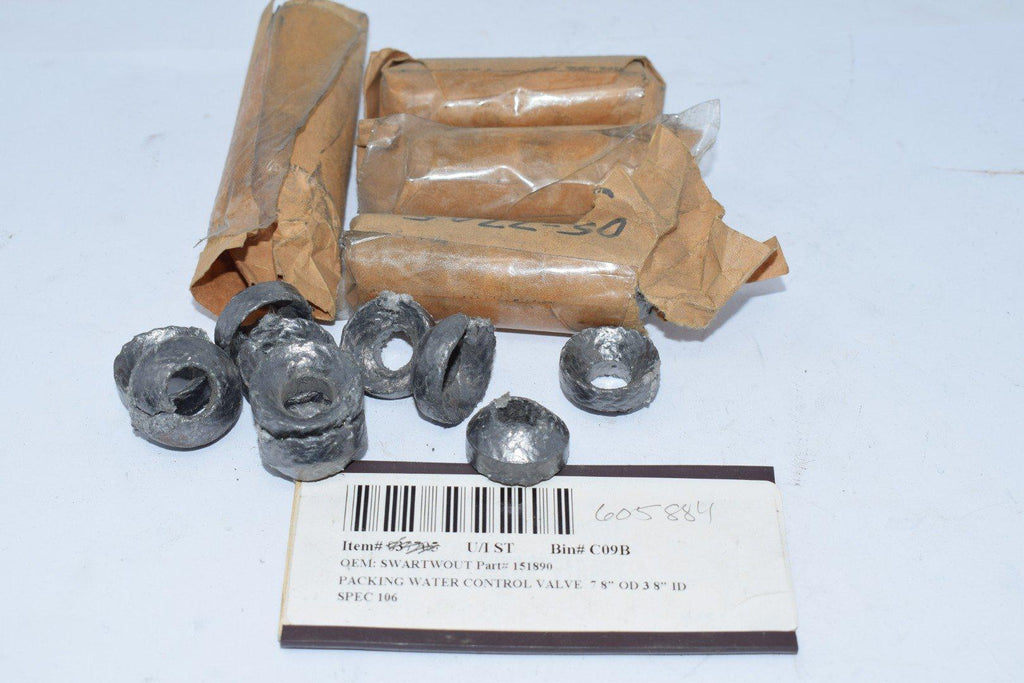 Lot of Swartwout 151890 Packing Water Control Valve 7/8'' OD x 3/8'' ID