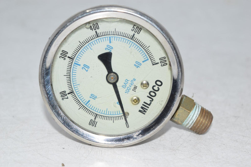 Miljoco 2.5'' Pressure Gauge 0-600 Psi BAR 100xkPa