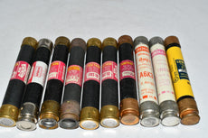 Mixed Lot of 10 Fuses, Gould Bussmann Littelfuse Fusetron