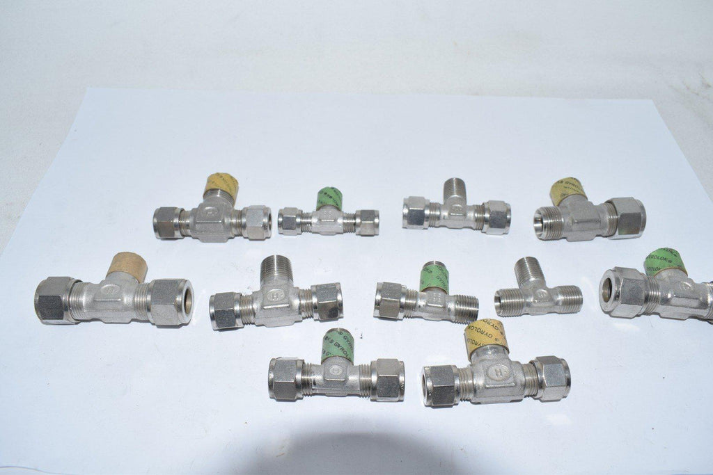 Mixed Lot of 11 NEW Hoke Gyrolok & Others 3-Way Tee Fittings