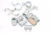 Mixed Lot of 16 Electrical Conduit Couplings, Connectors, Clamps