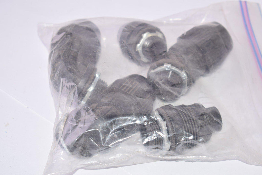 Mixed Lot of 5 Liquid Tight Conduit Fittings, Mixed Sizes