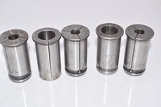 Mixed Lot of 5 Lyndex NIKKEN/ Other Straight Collets Milling Chuck Collets, Mixed Sizes