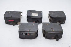 Mixed Lot of 5 Square D Circuit Breakers 120/240V 20A 15A