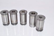 Mixed Lot of 5 Straight Collets Milling Chuck Collets, Mixed Sizes, Machinist Tooling Milling