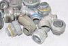 Mixed Lot of Conduit Fittings, Connectors, Elbows, Mixed Sizes