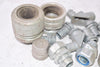 Mixed lot of Conduit Fittings, Male Connectors, Couplers, Clamps