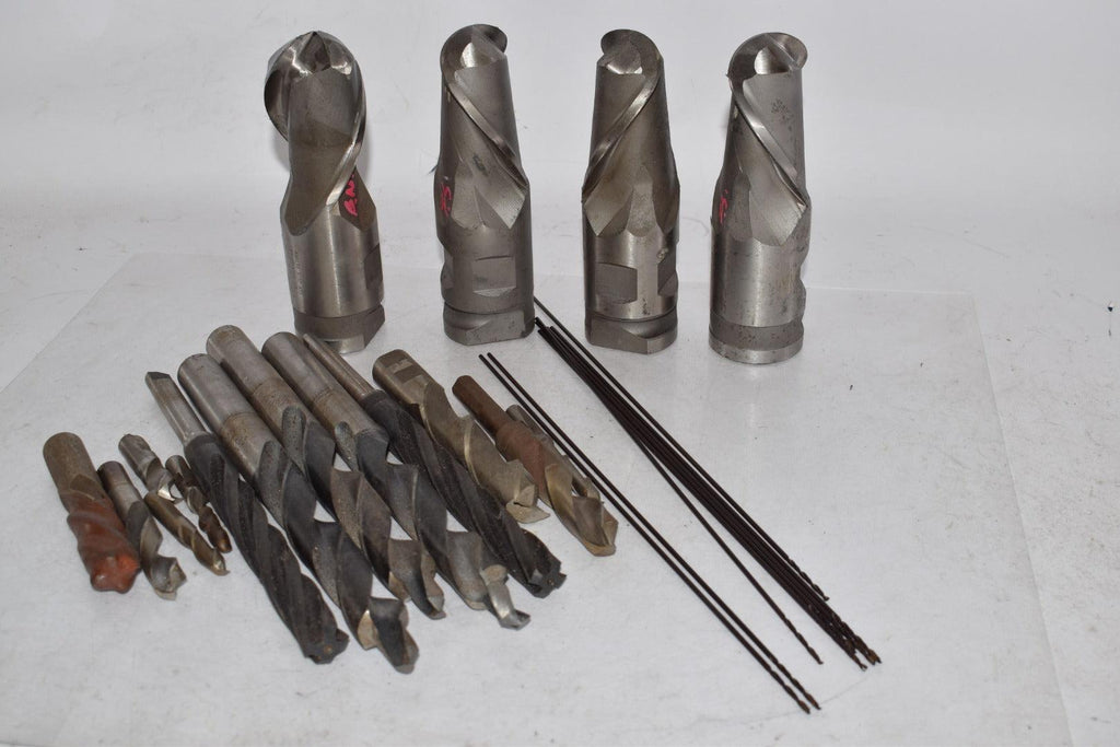 Mixed Lot of Machinist Cutting Tools, End Mills, Drills Mixed Sizes