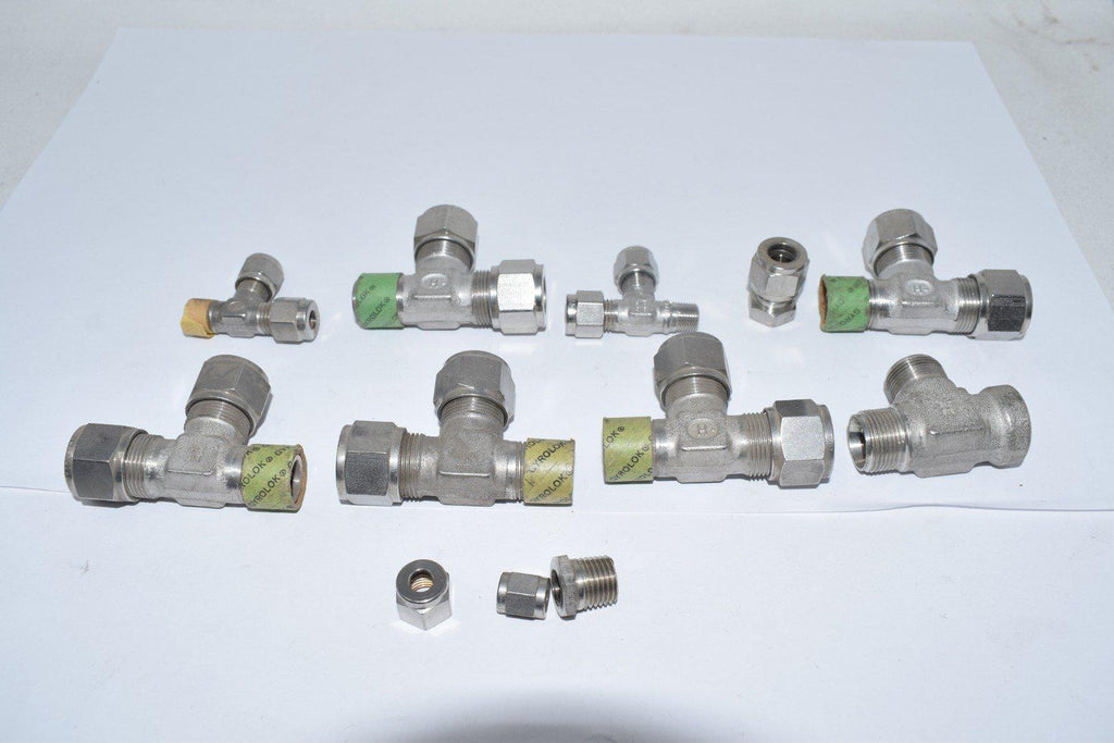Mixed Lot of NEW Hoke Gyrolok & Others 3-Way Tee Fitting