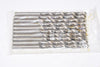 NEW 10 Piece Set of HSS 3/16'' Bright Finish Straight Shank Twist Drill Bits