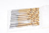 NEW 10 Piece Set of NEW High Speed Steel 9/64'' Straight Shank Twist Drill Bits