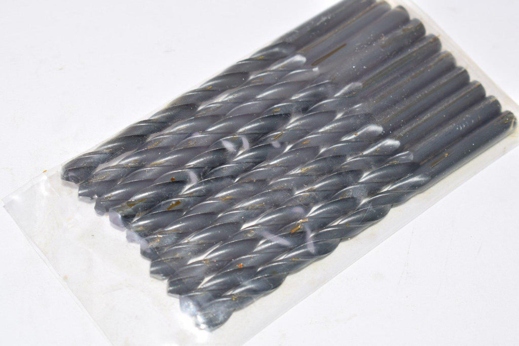NEW 10 Piece Set of Size 7/32'' High Speed Steel Straight Shank Twist Head Drill Bits, 3-7/8'' OAL