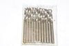 NEW 12 Piece Set of Size #30 High Speed Steel Straight Shank Twist Head Drill Bits - Bright Finish