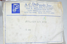 NEW A.C. DePuydt 774-029 B/U RIGN O-Rings