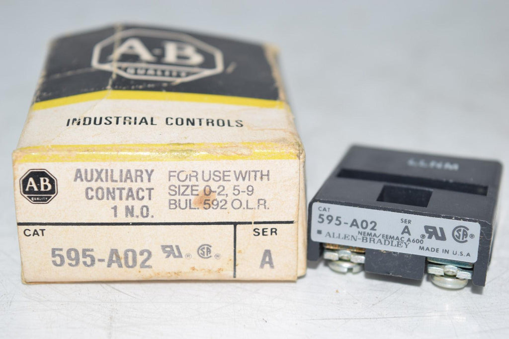 NEW Allen Bradley 595-A02 Auxiliary Contact