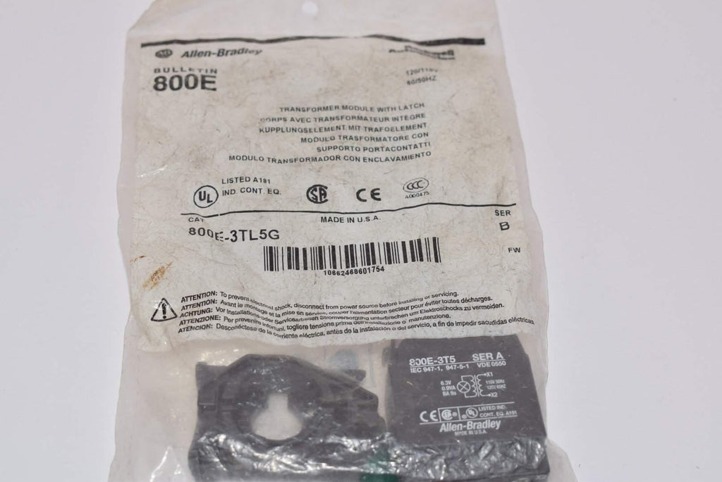 NEW ALLEN BRADLEY 800E-3TL5G TRANSFORMER MODULE WITH LATCH
