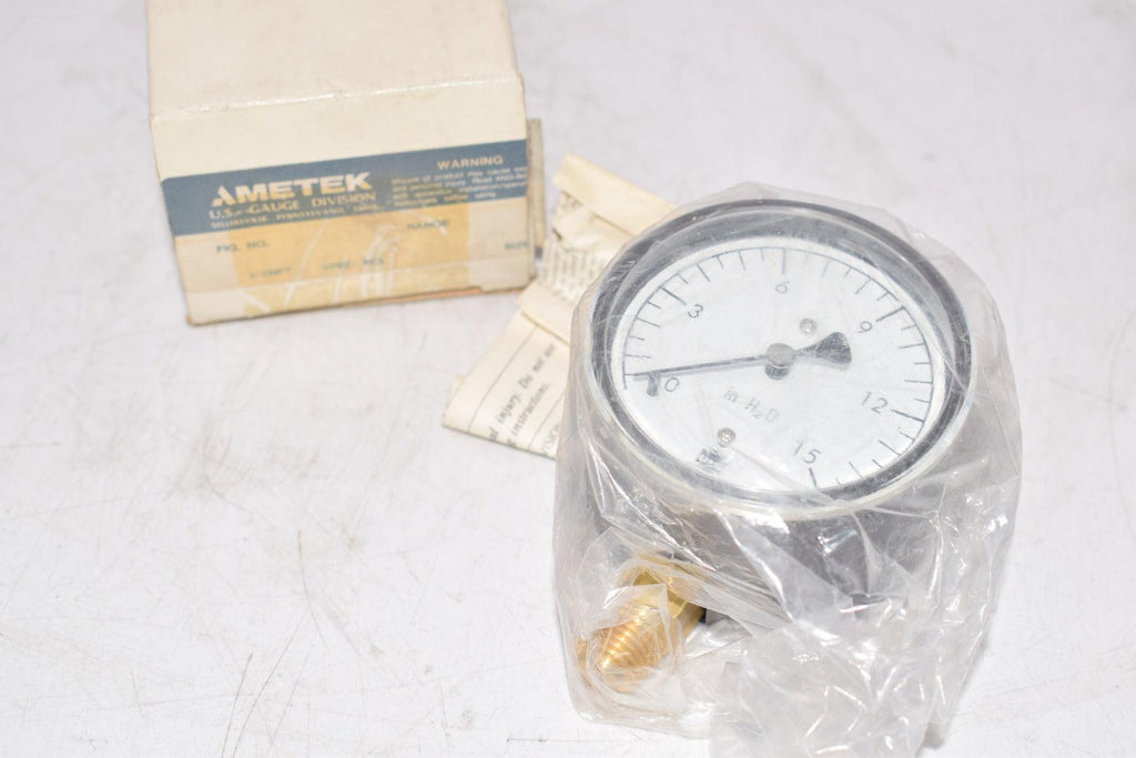 NEW AMETEK USG 0-15 in H2O Pressure Gauge