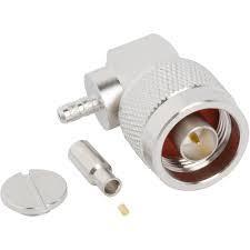 NEW Amphenol RF 172180 N Type Connector Plug, Male Pin 50Ohm Free Hanging (In-Line), Right Angle Solder