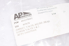 NEW, Ap Services, Gasket, Valve, Relief, Head, Lower Valve 1 & 2, 1000071603, 497678