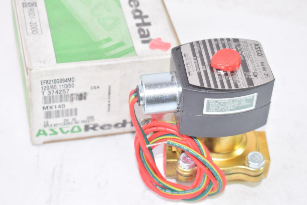 NEW ASCO RED-HAT EF8210G094M0 Brass Solenoid Valve 150 PSI 1/2''