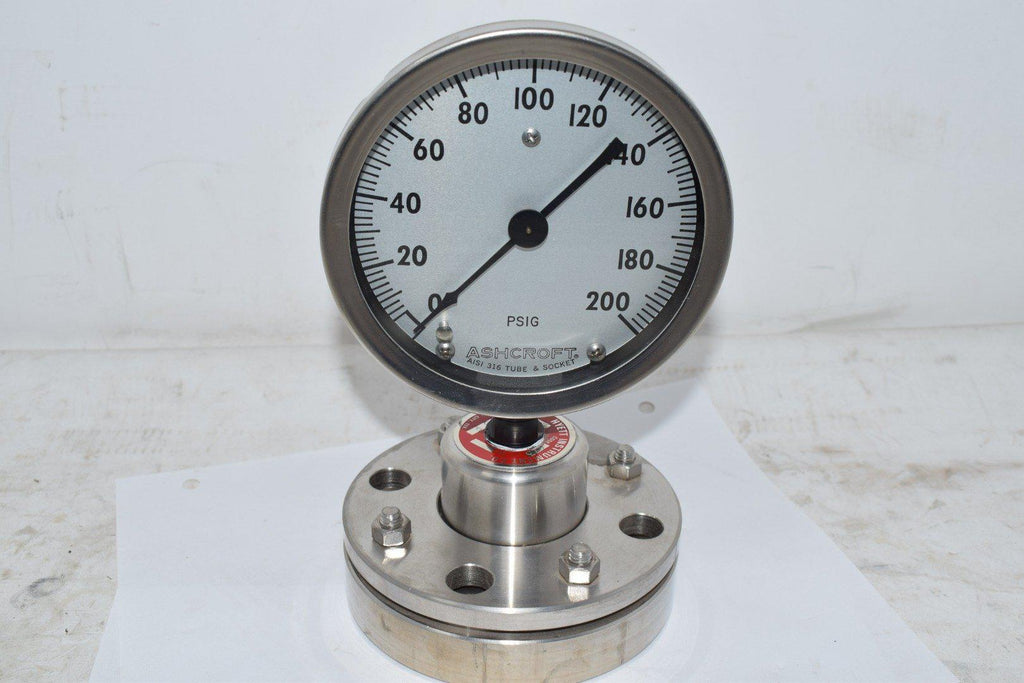 NEW Ashcroft 45-1009-S-04L-200 200 PSI Pressure Gauges 4-1/2'' Hyett Instruments 373 C20 25F
