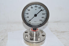 NEW Ashcroft 45-1009-S-04L-200 200 PSI Pressure Gauges 4-1/2'' Hyett Instruments 373 C20 25F