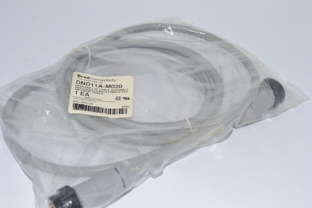 NEW BRAD CONNECTIVITY DND11A-M020, CABLE, 5P/5P, M/F,ST/ST, LENGTH: 2M