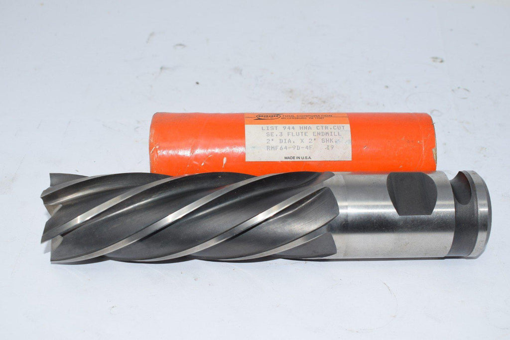 NEW Brubaker 2'' End Mill L.H. 9-D 6 Flute 9-3/4'' OAL