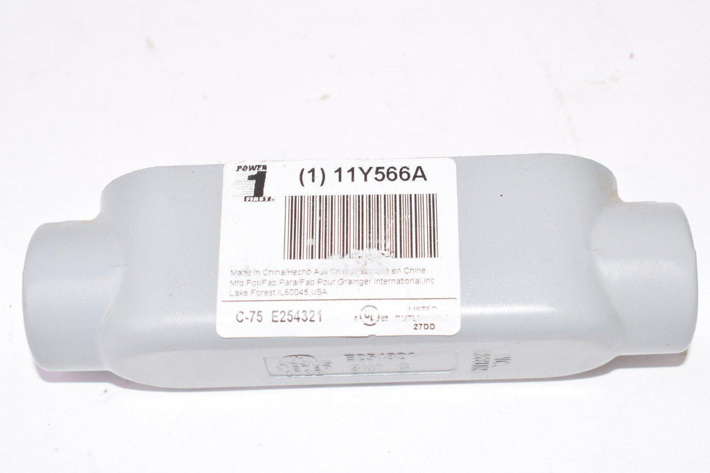 NEW C-Style 3/4'' Conduit Outlet Body, Threaded Aluminum, 7.2 cu. in., 11Y566A