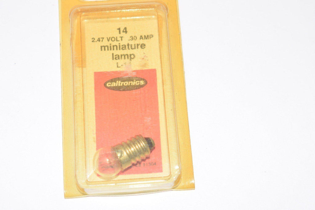 NEW Caltronics, L-14, 2.47 V, .30 Amp, Miniature Lamp