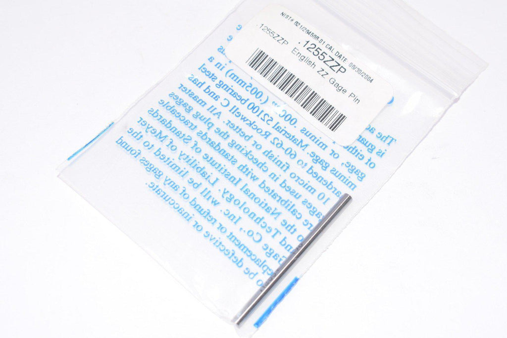 NEW Class ZZ Gage .1255ZZP English ZZ Gage Pin