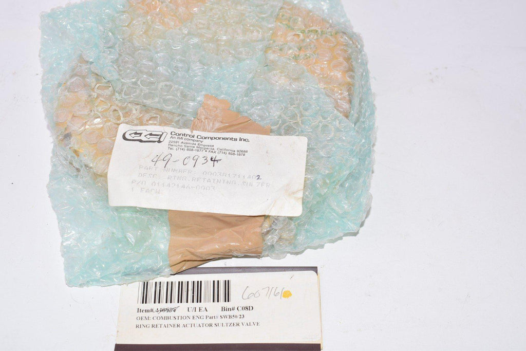 NEW Control Components Inc, Part: 000381711402, Ring Retainer Sulzer