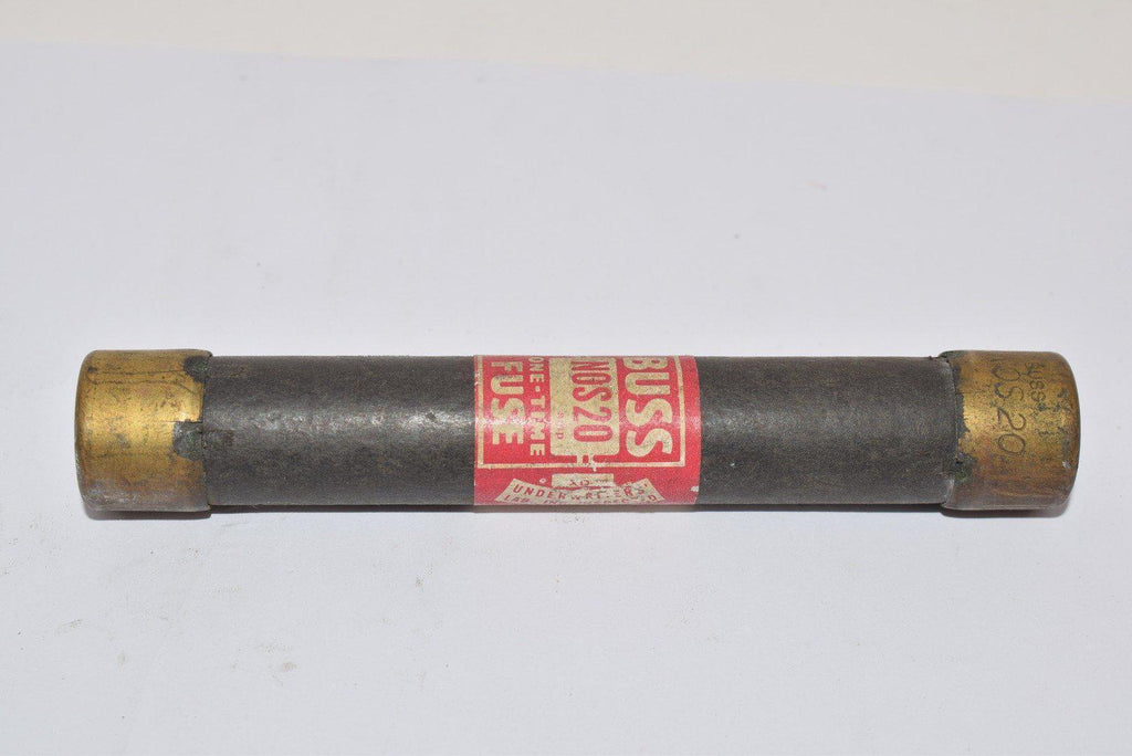 NEW Cooper Bussmann NOS-20 Fuse, Buss One Time Fuse