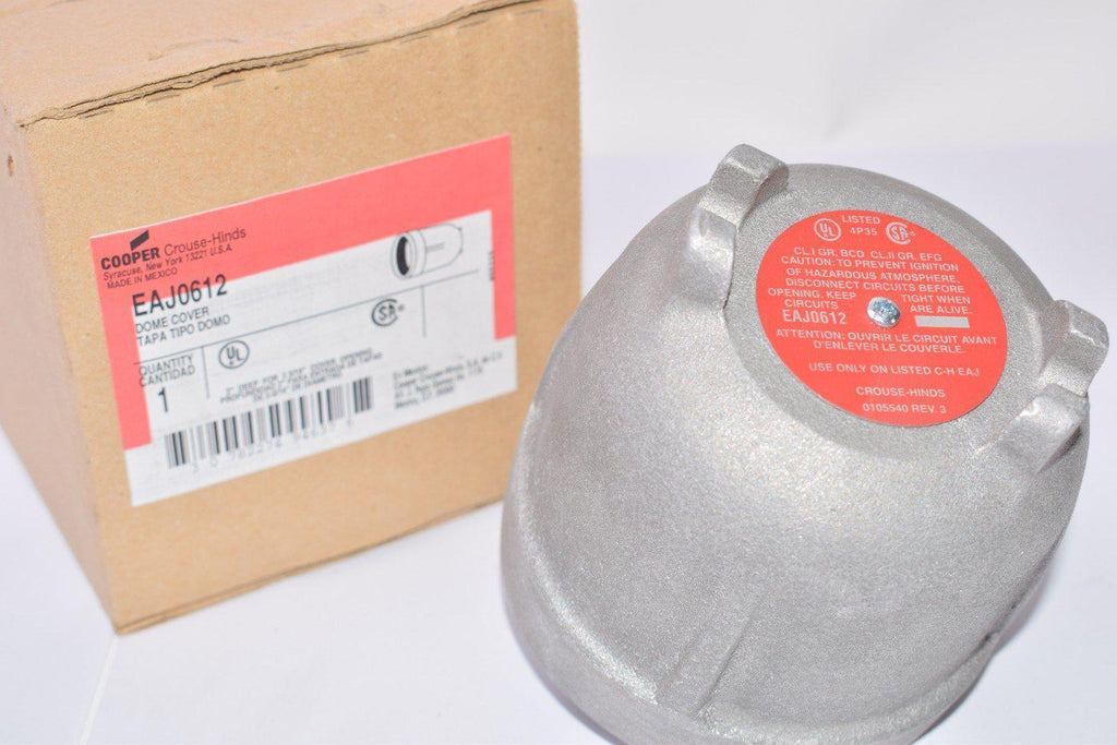 NEW, Crouse-Hinds, EAJ0612, Outlet Box Dome Cover, 3-3/16 inch, Copper-Free Aluminum