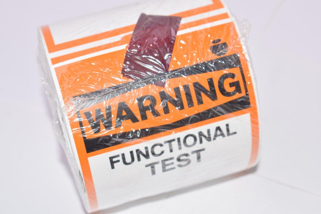 NEW, Electromark, Warning, Functional Test, Service Tag, MIR008-T-L7-U94, 200/Roll