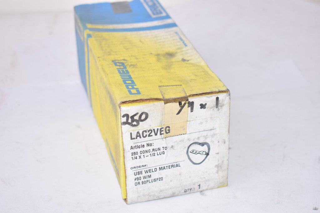 NEW ERICO Cadweld LAC2VEG 250 CONC RUN TO 1/2 x 1-1/2 LUG