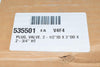NEW Fisher Controls 195-93391 Plug Valve 2-1/2'' ID x 3'' OD x 2-3/4''