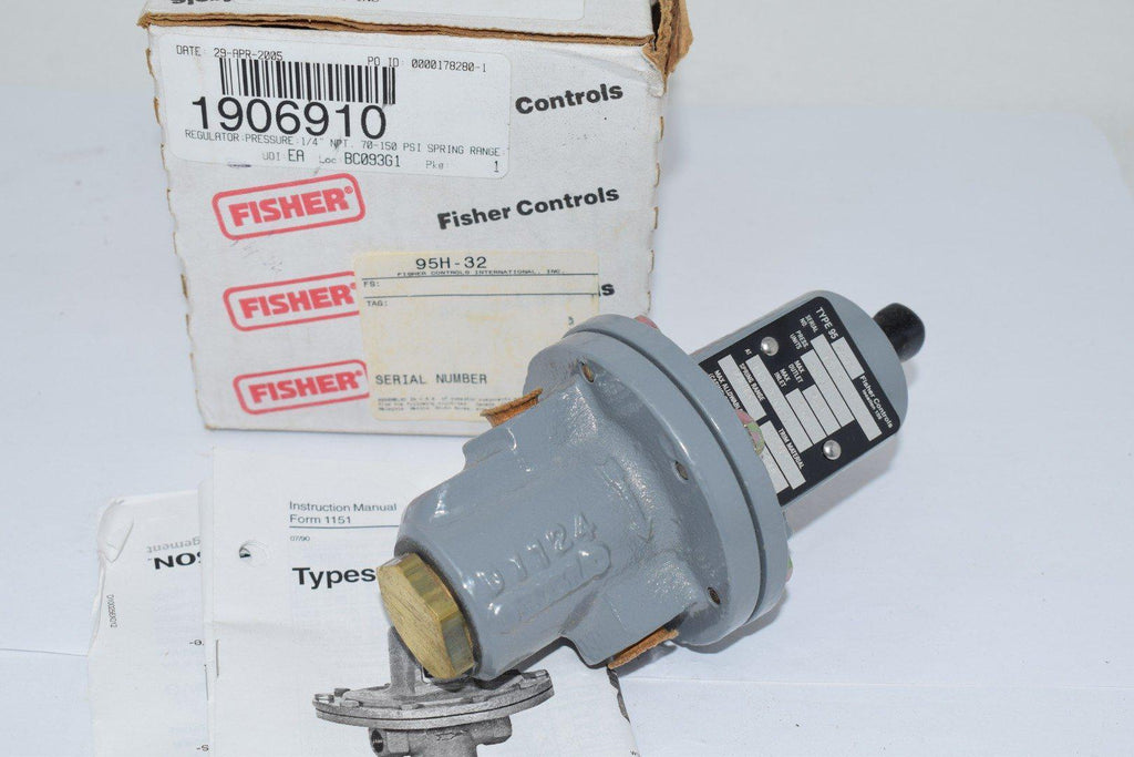NEW FISHER CONTROLS TYPE 95 H-32 PRESSURE REGULATING VALVE