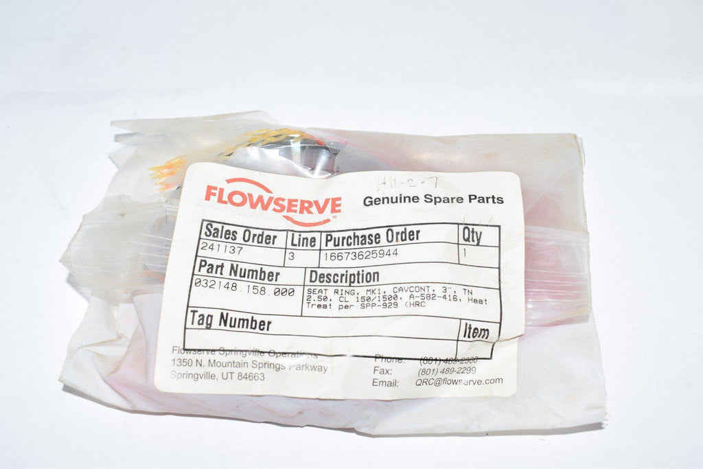 NEW Flowserve 032148.158.000 Seat Ring MK1 3'' TN 2.50 CL 150/1500 A-582-416